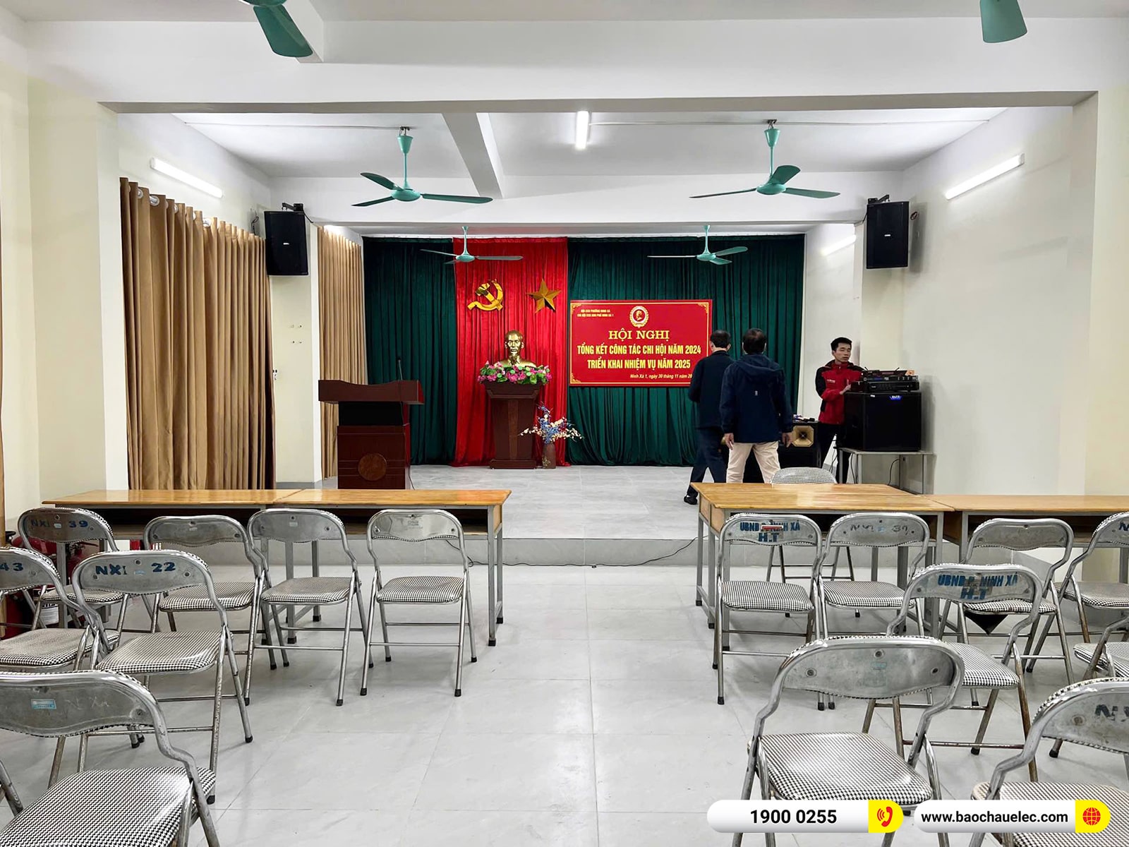 5 d&agrave;n &acirc;m thanh hội trường BIK cho 5 Nh&agrave; văn h&oacute;a Phường Ninh X&aacute; tại Bắc Ninh