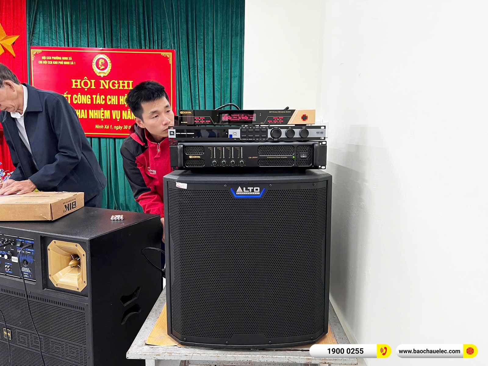 5 d&agrave;n &acirc;m thanh hội trường BIK cho 5 Nh&agrave; văn h&oacute;a Phường Ninh X&aacute; tại Bắc Ninh