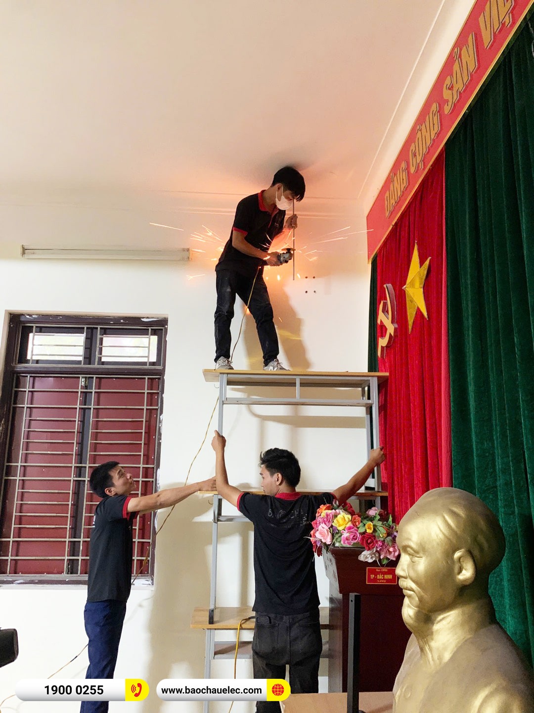 5 d&agrave;n &acirc;m thanh hội trường BIK cho 5 Nh&agrave; văn h&oacute;a Phường Ninh X&aacute; tại Bắc Ninh