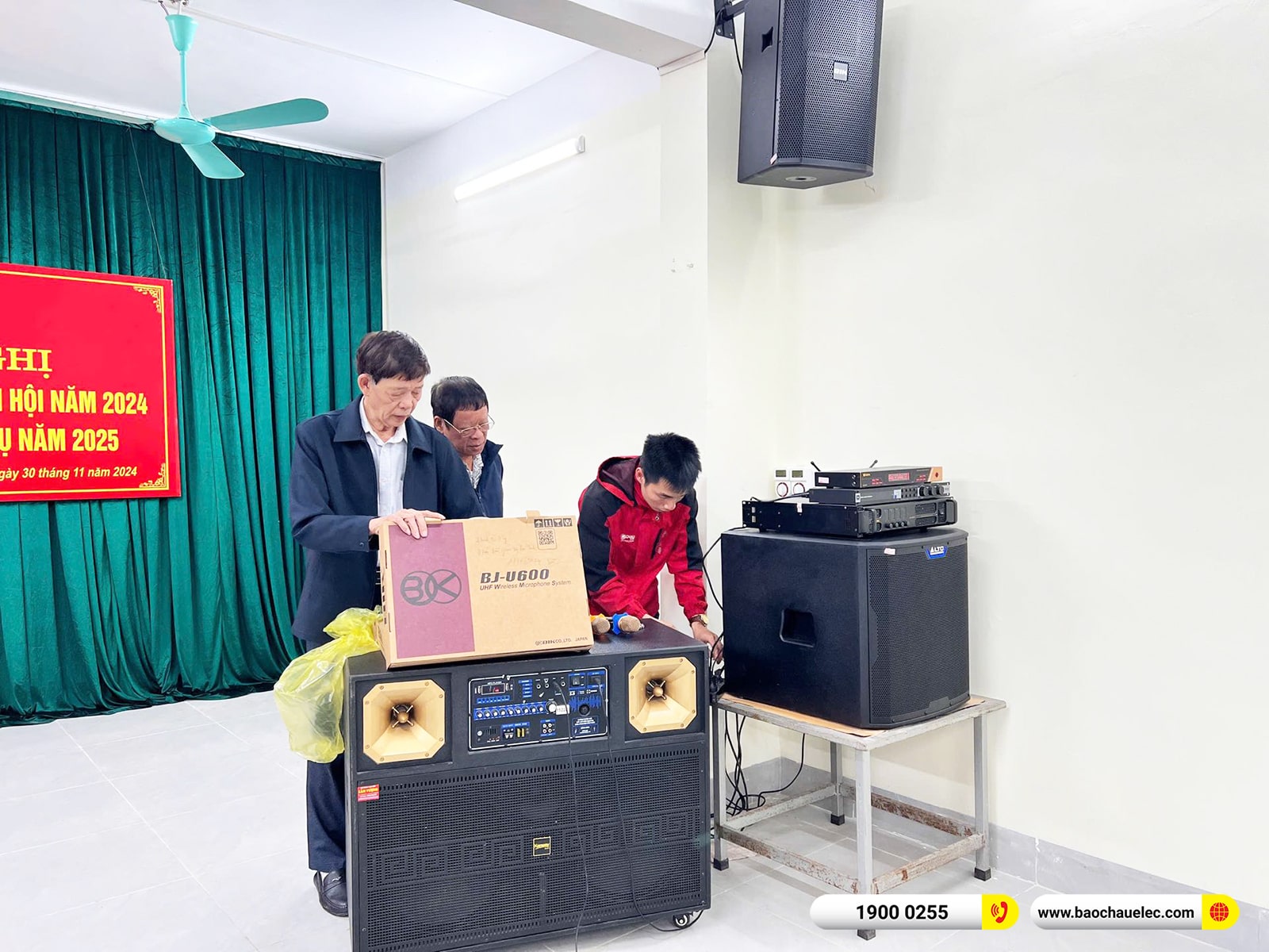 5 d&agrave;n &acirc;m thanh hội trường BIK cho 5 Nh&agrave; văn h&oacute;a Phường Ninh X&aacute; tại Bắc Ninh
