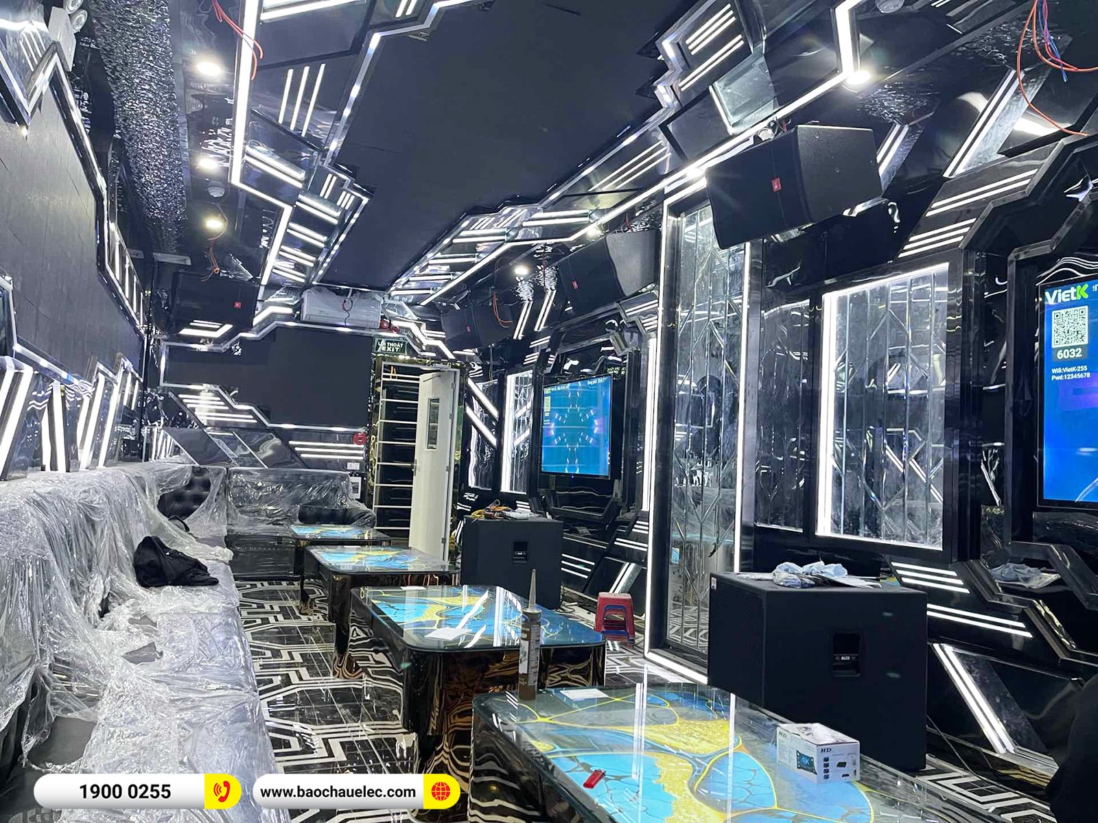 Lắp đặt 6 ph&ograve;ng h&aacute;t karaoke kinh doanh cho qu&aacute;n Praha tại H&ograve;a B&igrave;nh (JBL KP4012 G2, CV1570, TD8004, JBL VX8,&hellip;)
