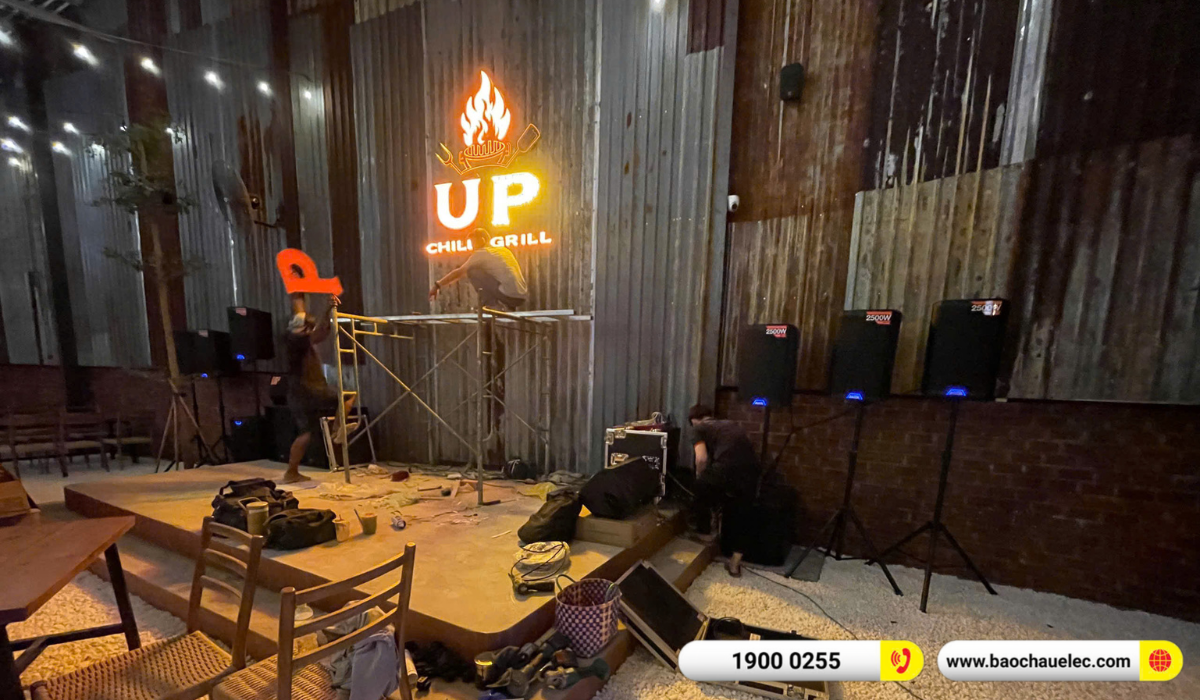Lắp đặt &acirc;m thanh nh&agrave; h&agrave;ng Alto cho qu&aacute;n buffet lẩu nướng Up Grill & Chill tại Cần thơ