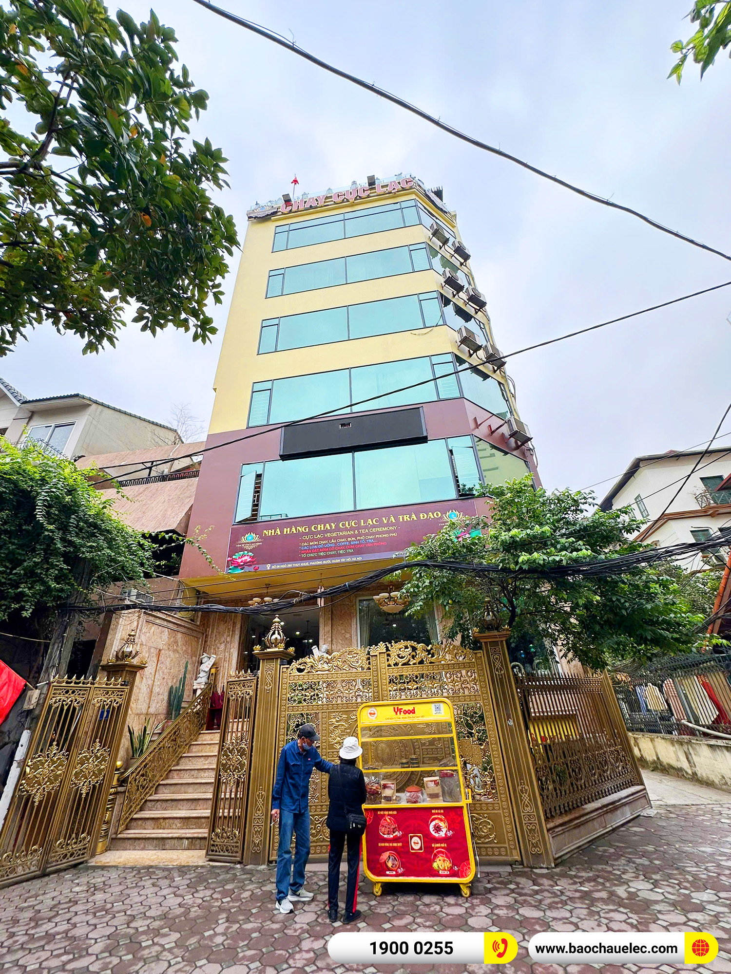 Lắp đặt &acirc;m thanh nhạc nền RCF cho nh&agrave; h&agrave;ng Chay Cực Lạc tại H&agrave; Nội 
