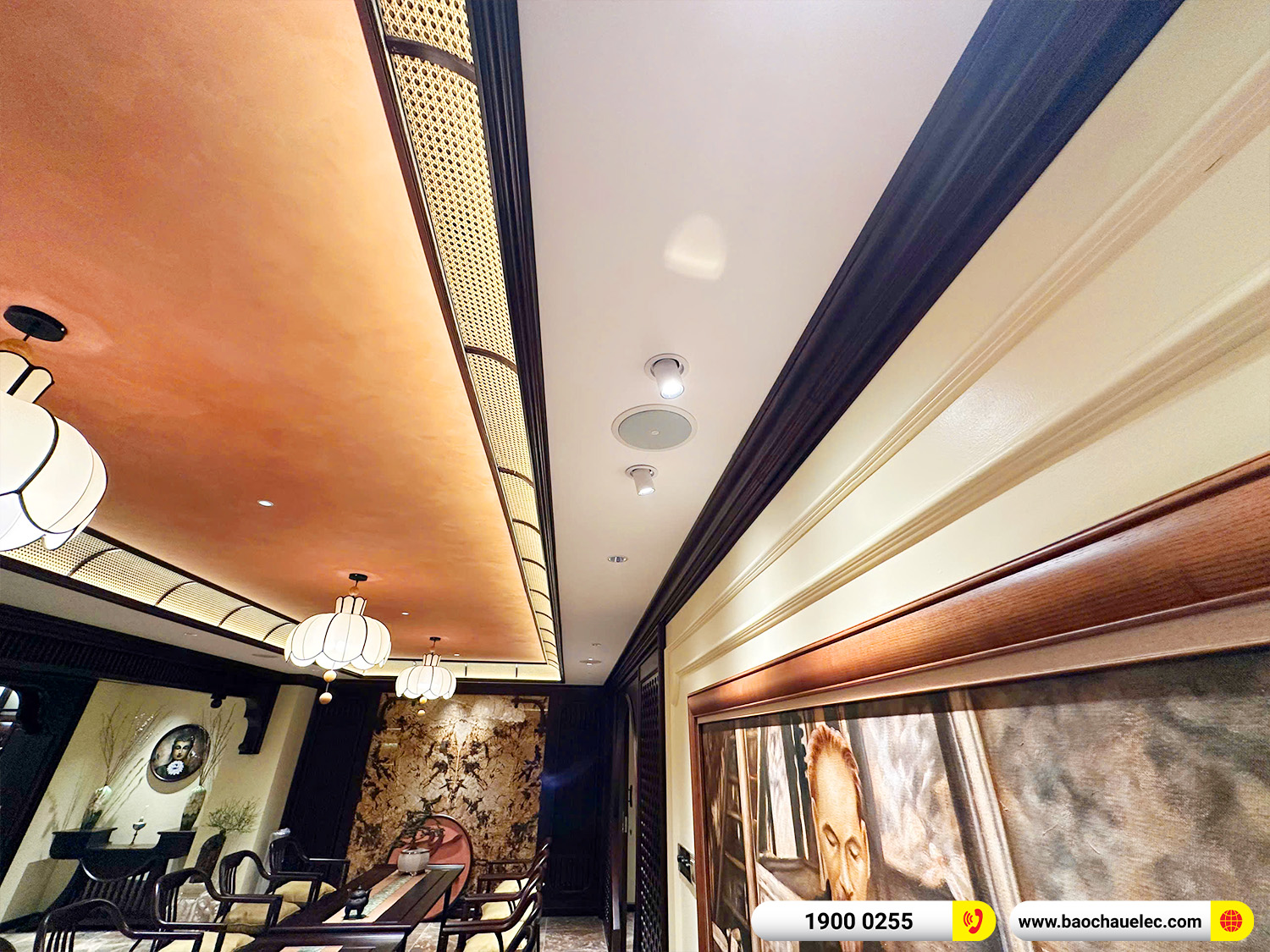 Lắp đặt &acirc;m thanh nhạc nền RCF cho nh&agrave; h&agrave;ng Chay Cực Lạc tại H&agrave; Nội 