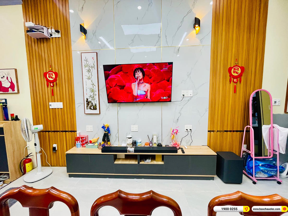 Lắp đặt bộ loa soundbar JBL Bar 1300 cho anh Duy ở Hậu Giang