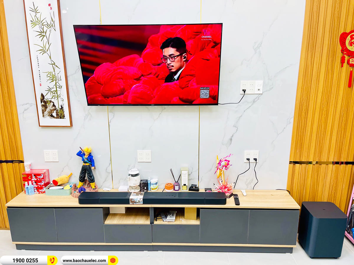 Lắp đặt bộ loa soundbar JBL Bar 1300 cho anh Duy ở Hậu Giang