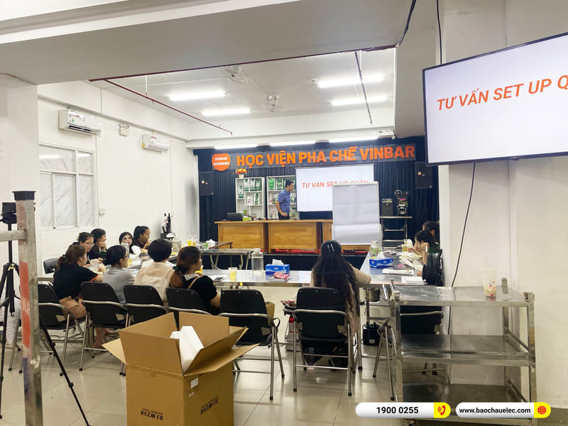 Lắp đặt d&agrave;n &acirc;m thanh gần 70tr cho Học viện pha chế Vinbar ở TPHCM