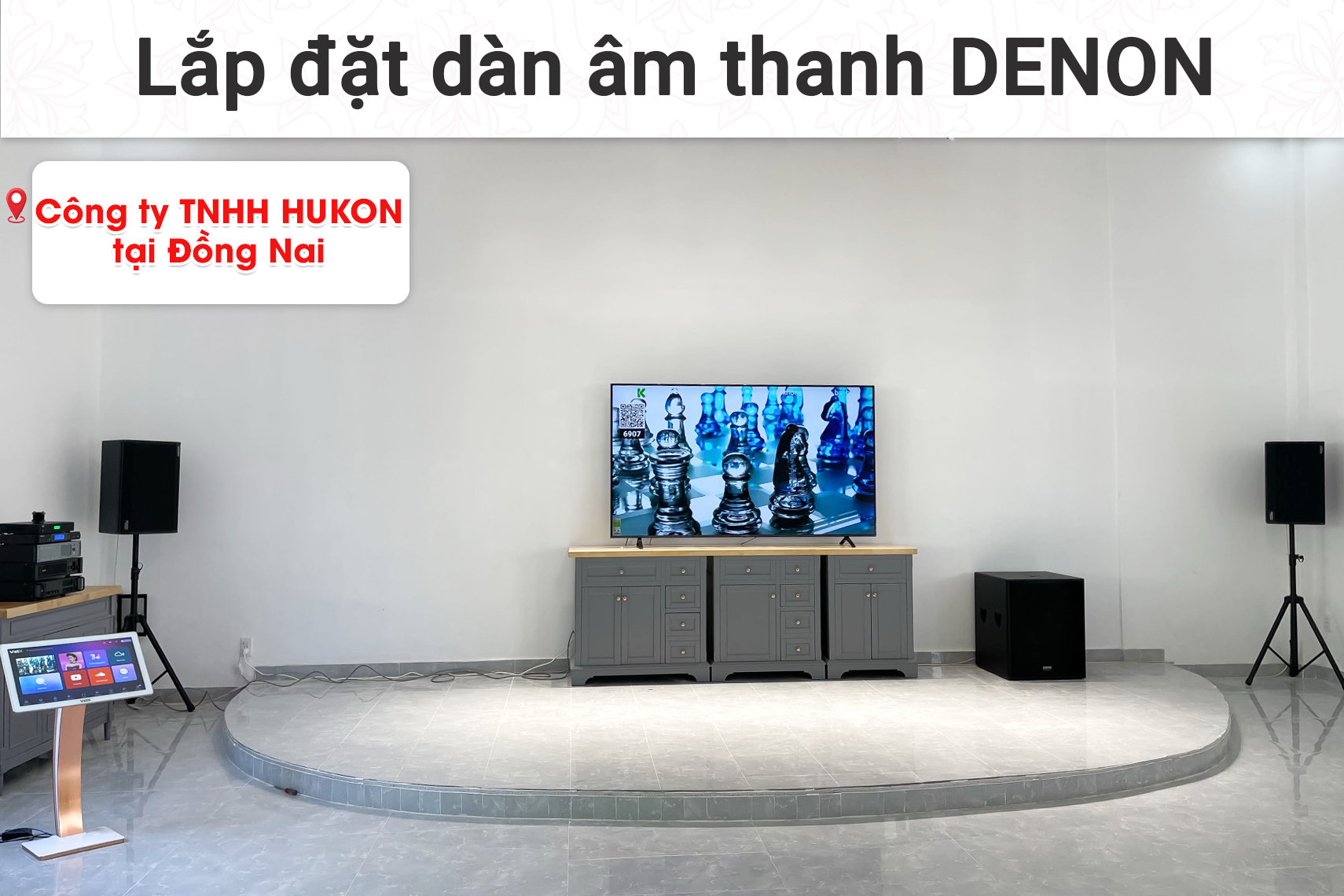 Lắp đặt dàn âm thanh Denon cho Công ty TNHH HUKON quốc tế tại Bình Dương