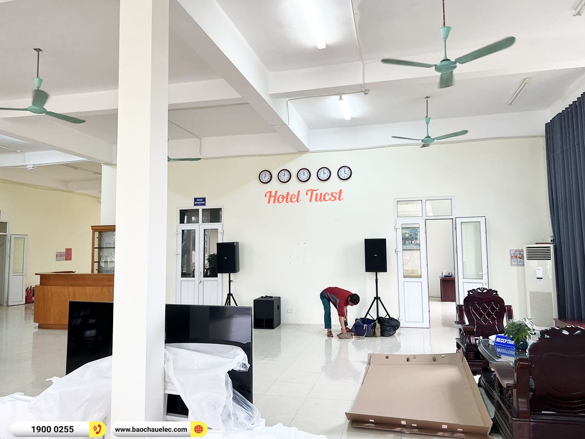 Tiếp tục mang đến cấu h&igrave;nh &acirc;m thanh hội trường chuy&ecirc;n nghiệp cho Trường ĐH Văn h&oacute;a, Thể Thao v&agrave; Du lịch Thanh H&oacute;a , Bảo Ch&acirc;u Elec h&acirc;n hạnh giới thiệu bộ d&agrave;n ch&iacute;nh h&atilde;ng, kết hợp từ thương hiệu Domus, BIK, Bksound, Toprhyme uy t&iacute;n, hiệu suất bền bỉ.