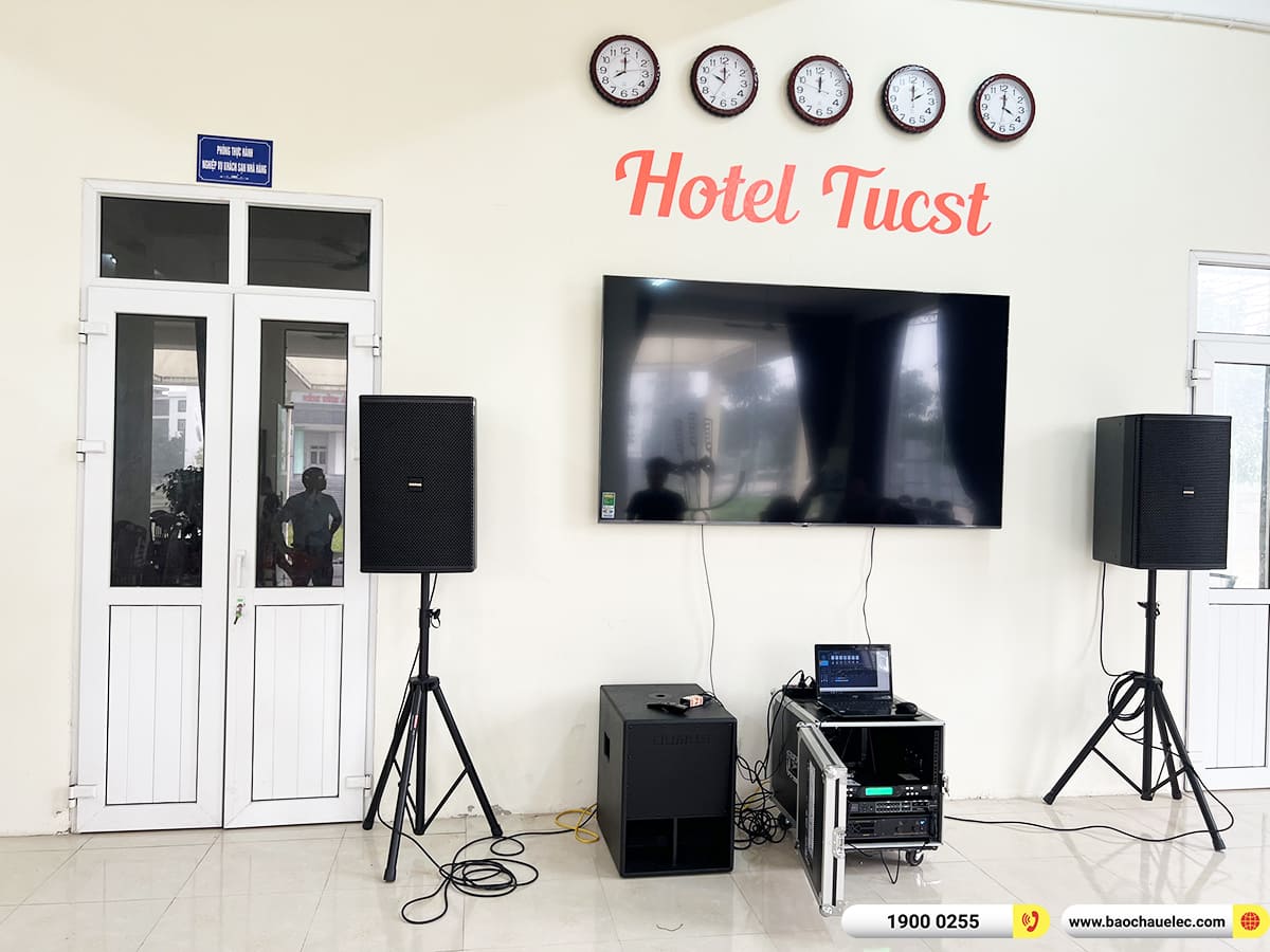 Tiếp tục mang đến cấu h&igrave;nh &acirc;m thanh hội trường chuy&ecirc;n nghiệp cho Trường ĐH Văn h&oacute;a, Thể Thao v&agrave; Du lịch Thanh H&oacute;a , Bảo Ch&acirc;u Elec h&acirc;n hạnh giới thiệu bộ d&agrave;n ch&iacute;nh h&atilde;ng, kết hợp từ thương hiệu Domus, BIK, Bksound, Toprhyme uy t&iacute;n, hiệu suất bền bỉ.
