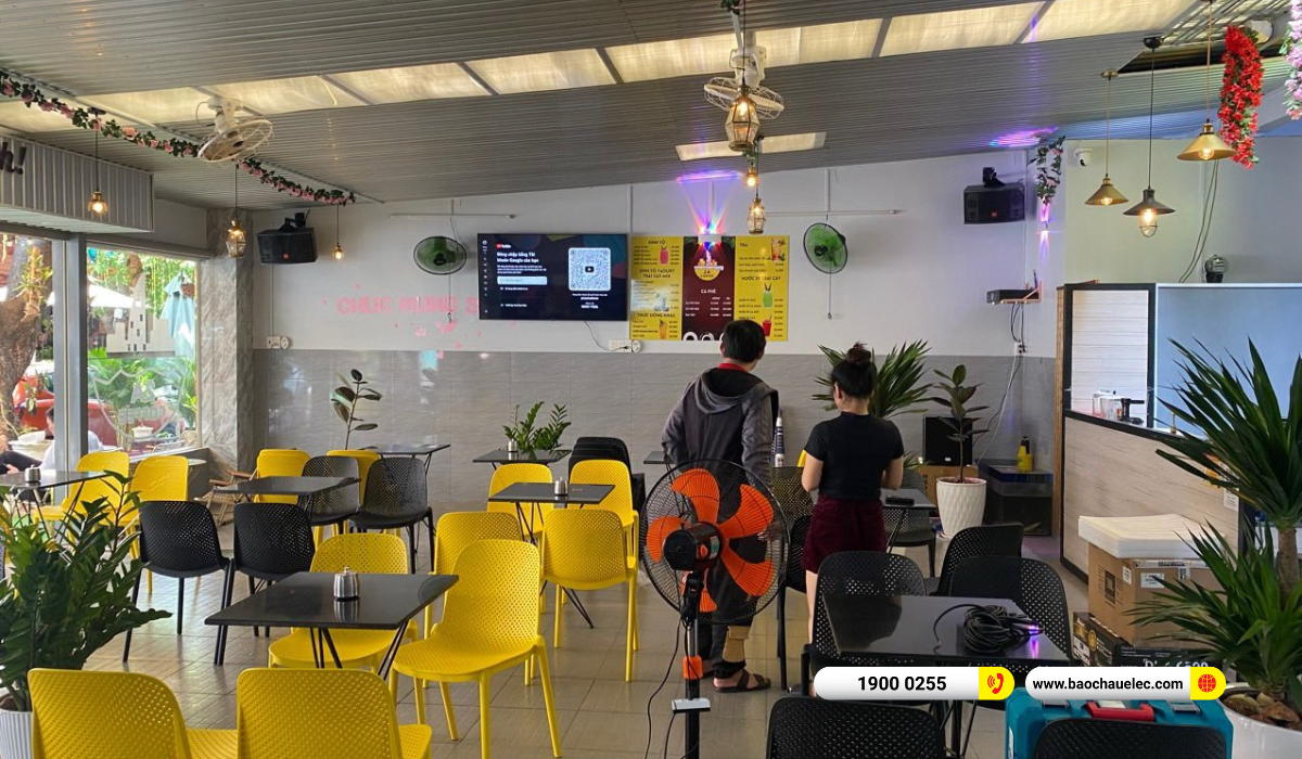 Lắp đặt d&agrave;n &acirc;m thanh cho qu&aacute;n 2A Coffee tại TP HCM