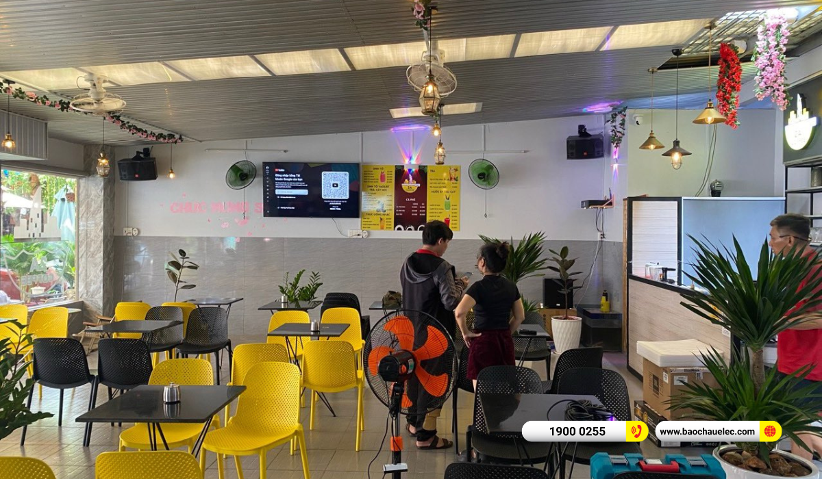 Lắp đặt d&agrave;n &acirc;m thanh cho qu&aacute;n 2A Coffee tại TP HCM