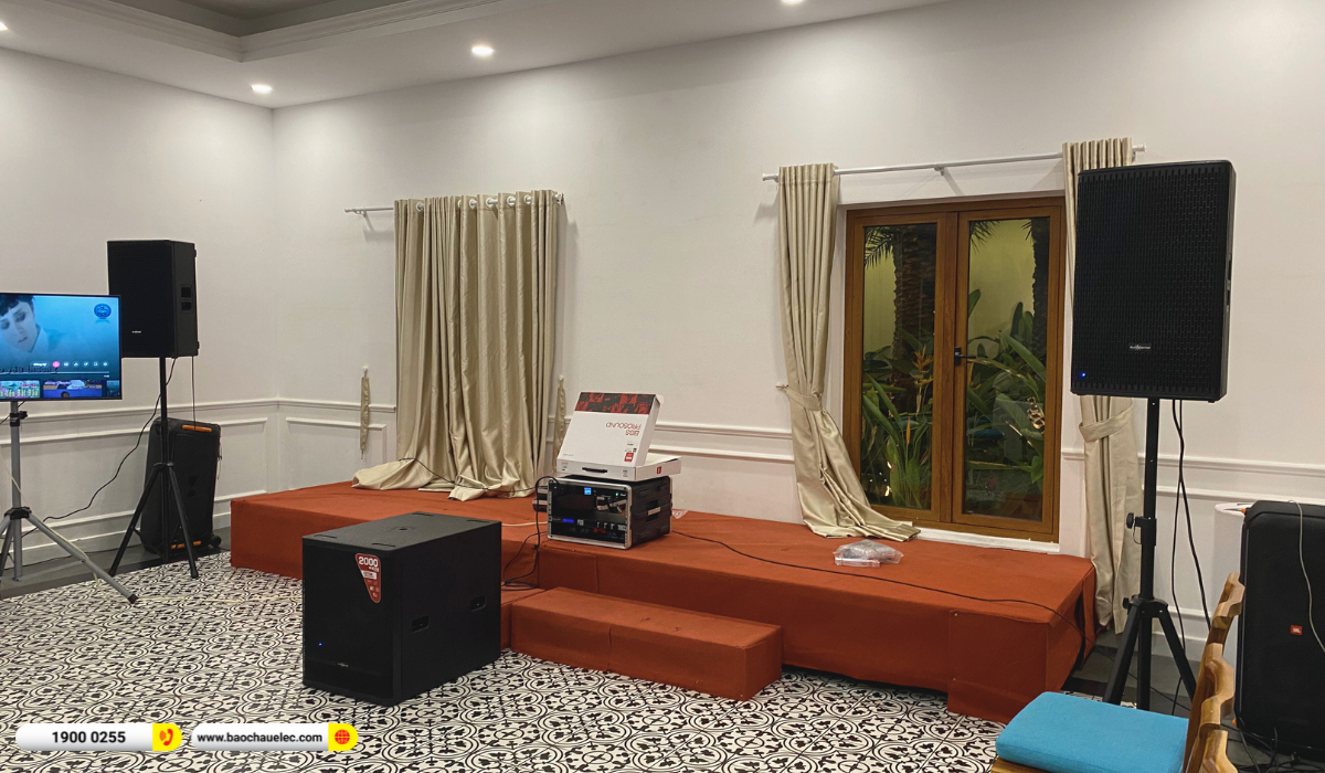 Lắp đặt d&agrave;n &acirc;m thanh nh&agrave; h&agrave;ng Audiocenter cho nh&agrave; h&agrave;ng Đ&ocirc;ng Dương tại C&agrave; Mau