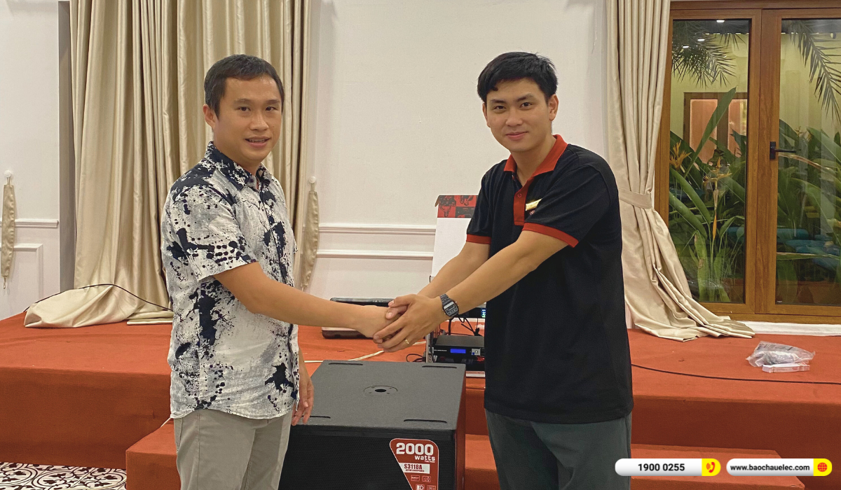Lắp đặt d&agrave;n &acirc;m thanh nh&agrave; h&agrave;ng Audiocenter cho nh&agrave; h&agrave;ng Đ&ocirc;ng Dương tại C&agrave; Mau