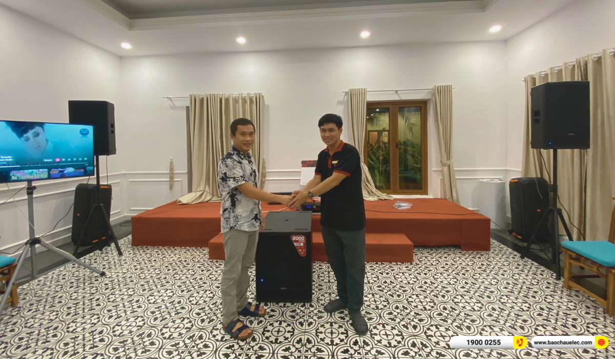 Lắp đặt d&agrave;n &acirc;m thanh nh&agrave; h&agrave;ng Audiocenter cho nh&agrave; h&agrave;ng Đ&ocirc;ng Dương tại C&agrave; Mau