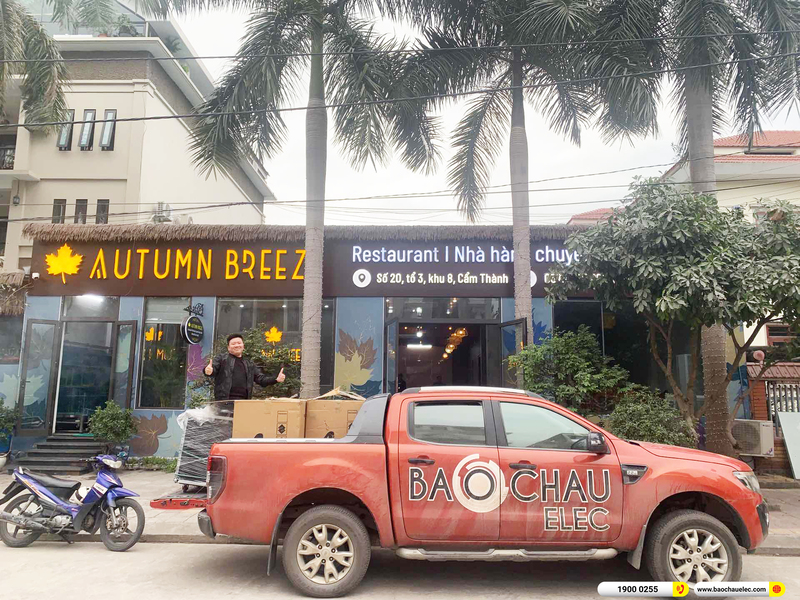 Lắp đặt d&agrave;n &acirc;m thanh gần 128tr cho nh&agrave; h&agrave;ng Autumn Breeze Quảng Ninh