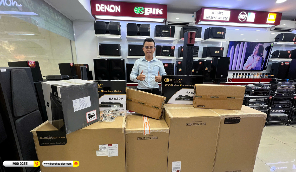Lắp đặt d&agrave;n &acirc;m thanh nh&agrave; h&agrave;ng Audiocenter cho qu&aacute;n D&igrave;n K&yacute; C&ugrave; Lao Xanh tại TP HCM