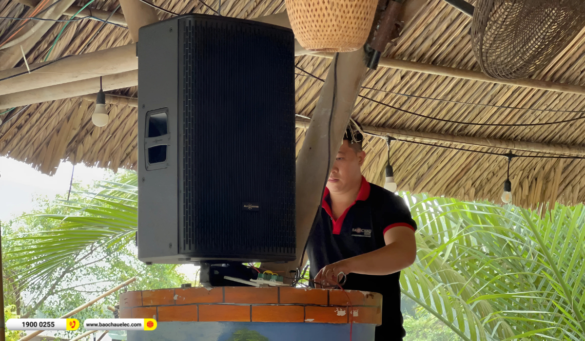 Lắp đặt d&agrave;n &acirc;m thanh nh&agrave; h&agrave;ng Audiocenter cho qu&aacute;n D&igrave;n K&yacute; C&ugrave; Lao Xanh tại TP HCM
