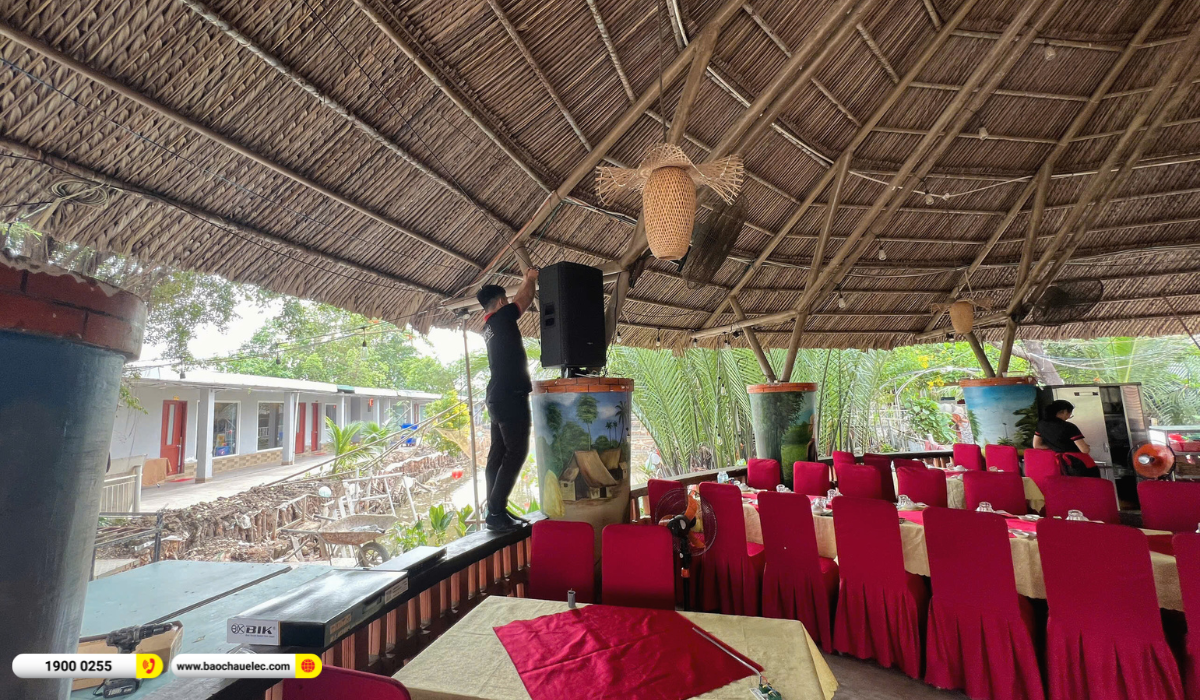 Lắp đặt d&agrave;n &acirc;m thanh nh&agrave; h&agrave;ng Audiocenter cho qu&aacute;n D&igrave;n K&yacute; C&ugrave; Lao Xanh tại TP HCM