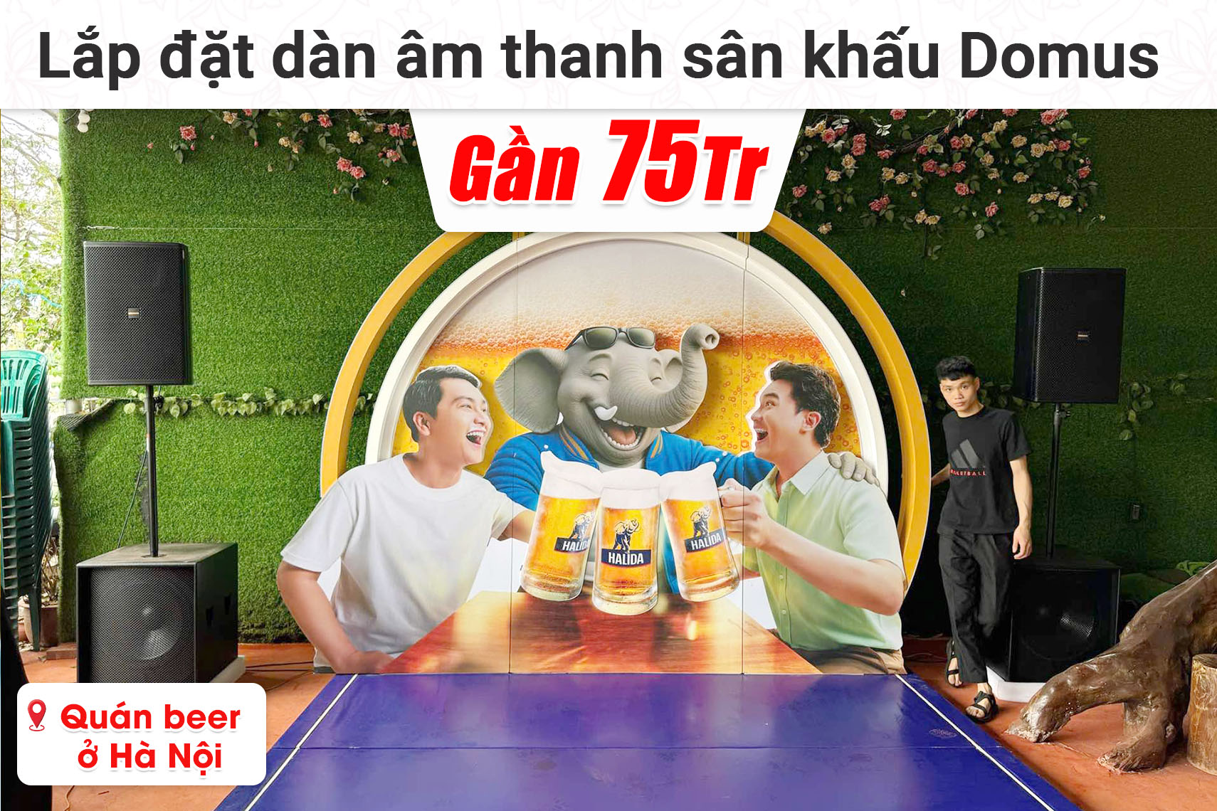 lắp đặt dàn âm thanh sân khấu