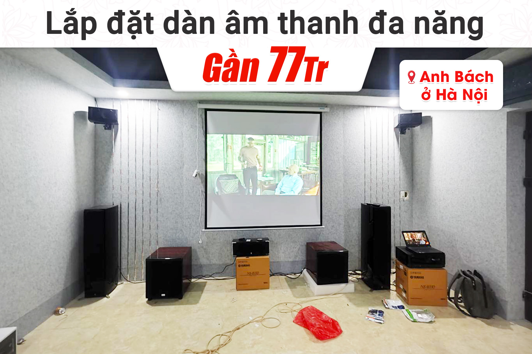Lắp đặt dàn đa năng gần 77tr cho anh Bách tại Hà Nội