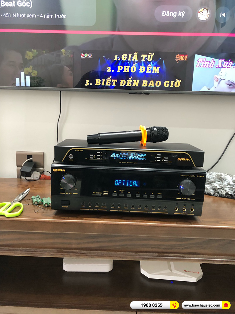 Lắp đặt d&agrave;n karaoke BIK