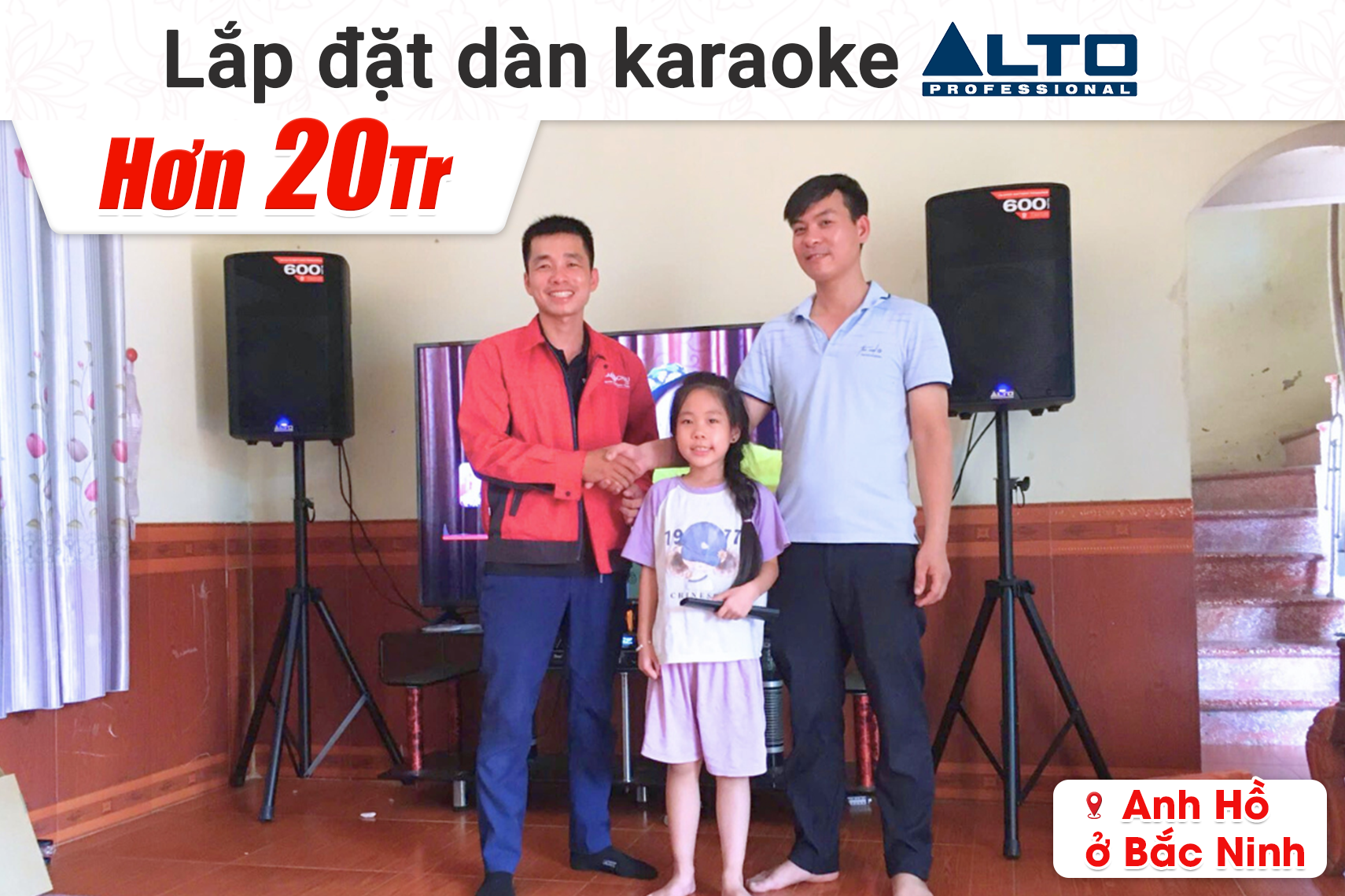 Lắp đặt dàn karaoke Alto hơn 20tr cho anh Hồ tại Bắc Ninh (Alto TX412B, Bksound VX10, BIK BJ-U200)