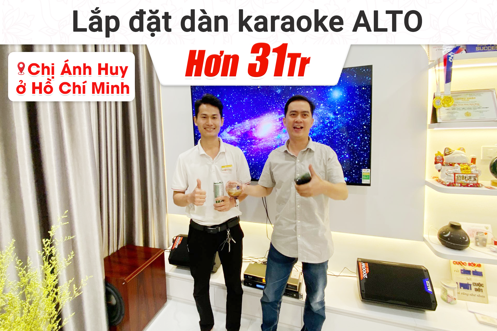 Lắp đặt dàn karaoke Alto hơn 31tr cho chị Ánh Huy tại TP HCM