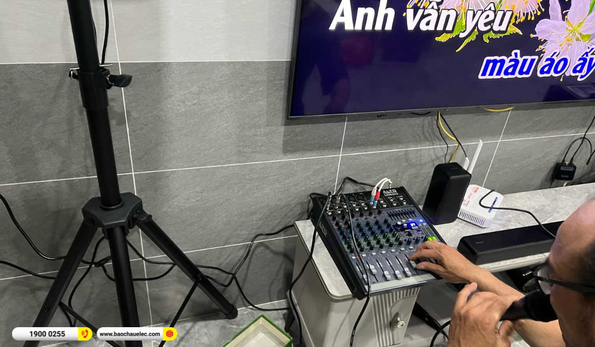 Lắp đặt d&agrave;n karaoke Audiocenter cho anh Cương tại TP HCM