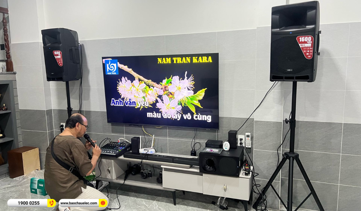 Lắp đặt d&agrave;n karaoke Audiocenter cho anh Cương tại TP HCM