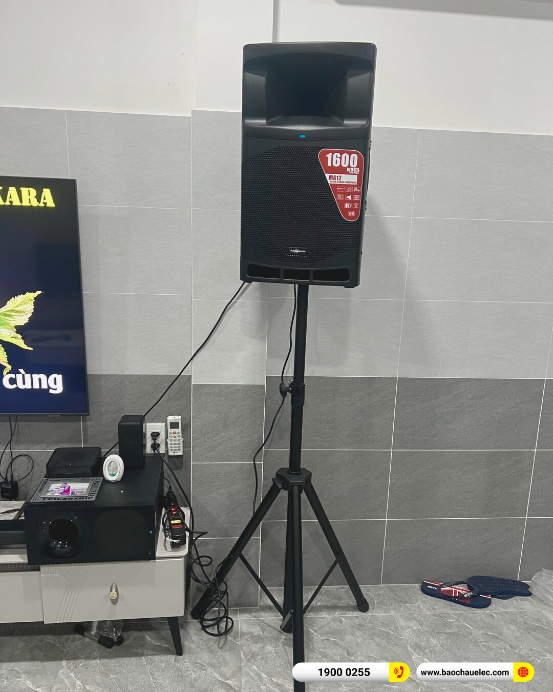 Lắp đặt d&agrave;n karaoke Audiocenter cho anh Cương tại TP HCM