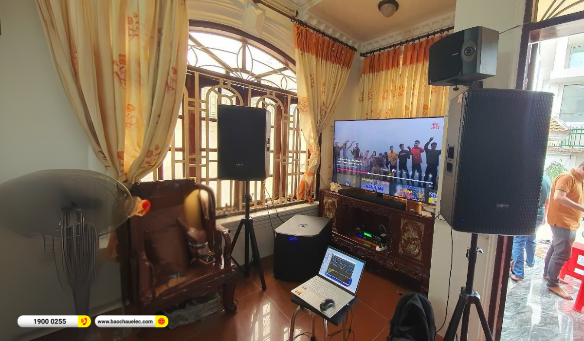 Lắp đặt d&agrave;n karaoke Audiocenter cho anh Hiển tại TP HCM