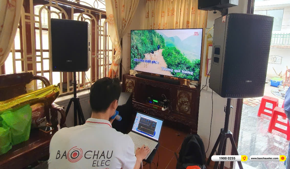Lắp đặt d&agrave;n karaoke Audiocenter cho anh Hiển tại TP HCM
