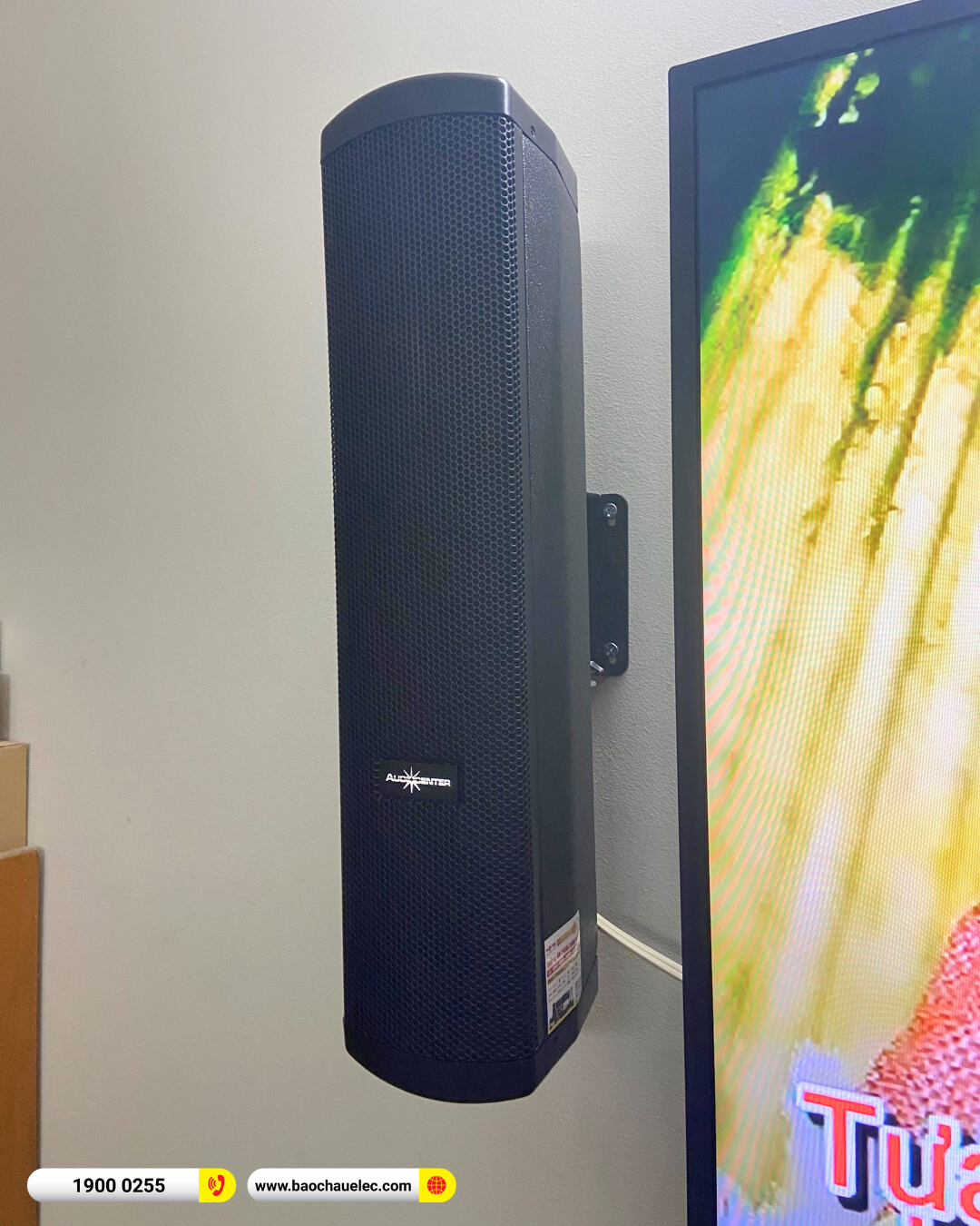 Lắp đặt dàn karaoke gắn tường Audiocenter cho anh Trung tại TP HCM