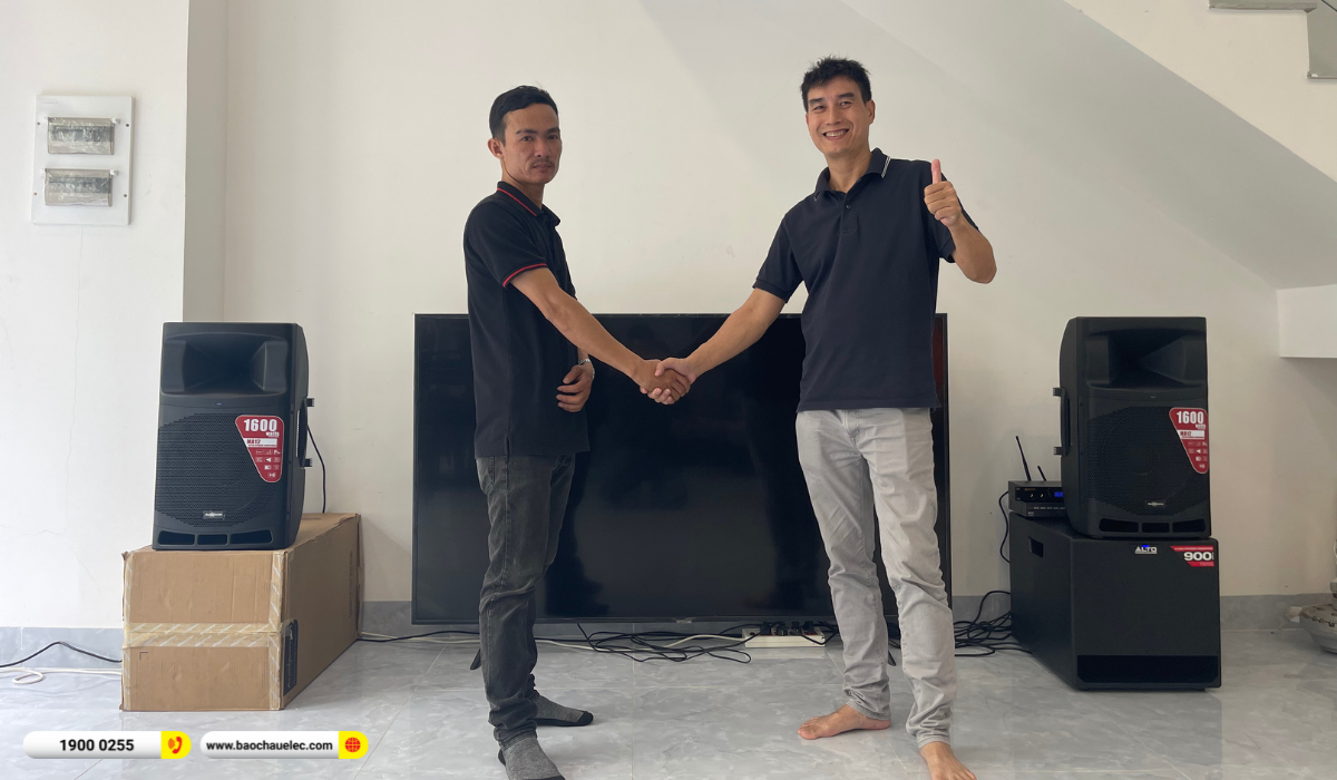 Lắp đặt dàn karaoke Audiocenter cho chị Châm tại TP HCM