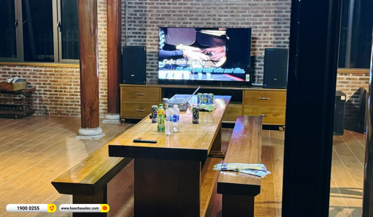Lắp đặt d&agrave;n karaoke Audiocenter cho ch&uacute; B&igrave;nh tại L&acirc;m Đồng
