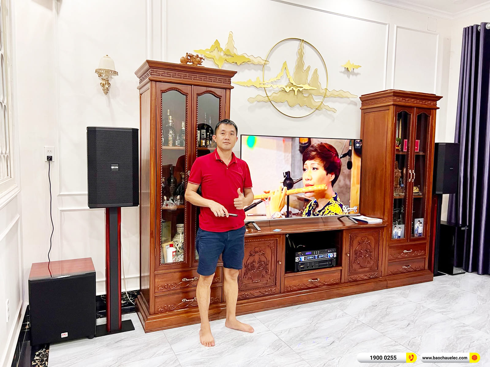 Lắp đặt dàn karaoke BIK hơn 42tr cho anh Cường ở Bình Dương