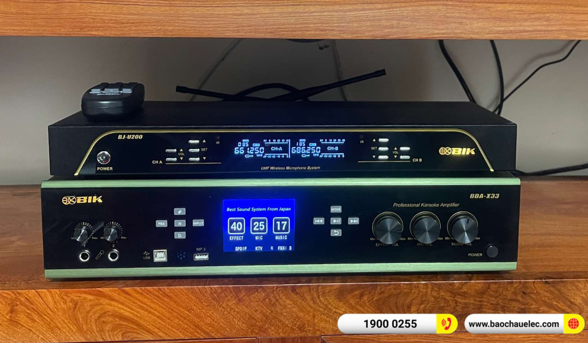 Lắp đặt d&agrave;n karaoke BIK hơn 29tr cho anh Cường tại H&agrave; Nội