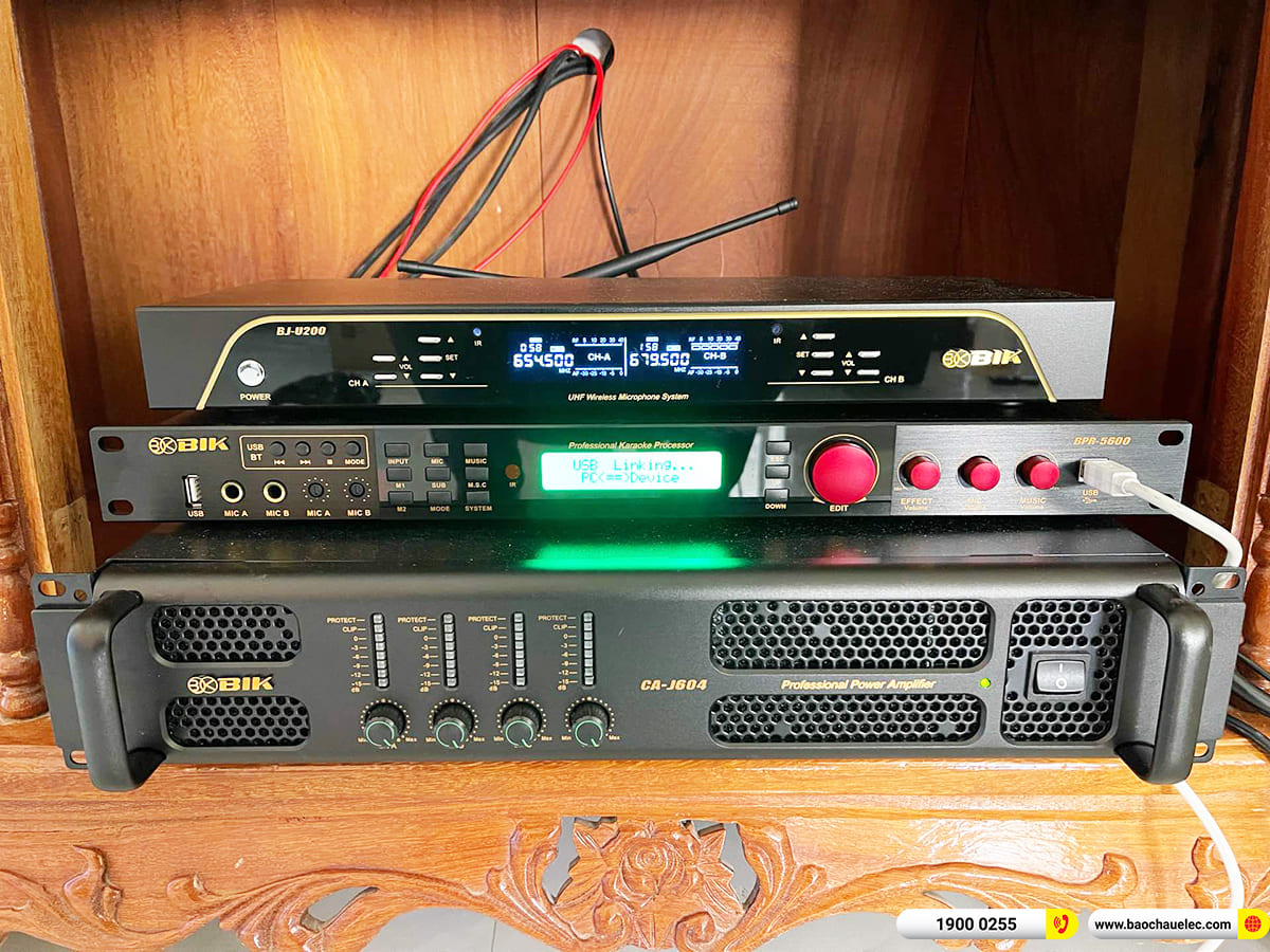 Lắp đặt dàn karaoke BIK gần 58tr cho anh Hảo ở Tiền Giang