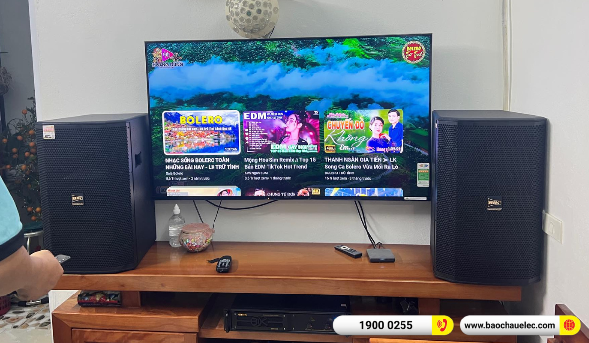 Lắp đặt d&agrave;n karaoke BIK hơn 37tr cho anh Hưng tại H&agrave; Nội