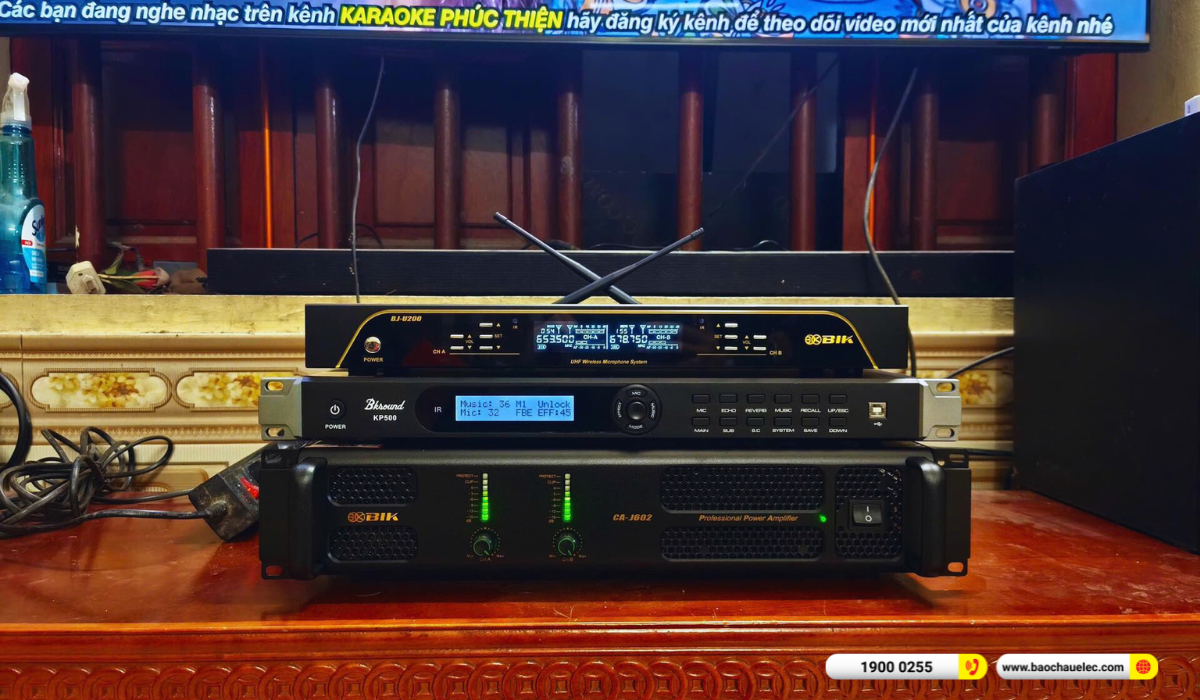 Lắp đặt d&agrave;n karaoke BIK gần 35tr cho anh Huynh tại Bắc Ninh