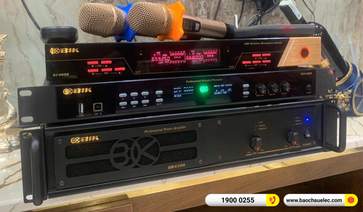Lắp đặt d&agrave;n karaoke BIK hơn 33tr cho anh Lộc tại Bắc Ninh