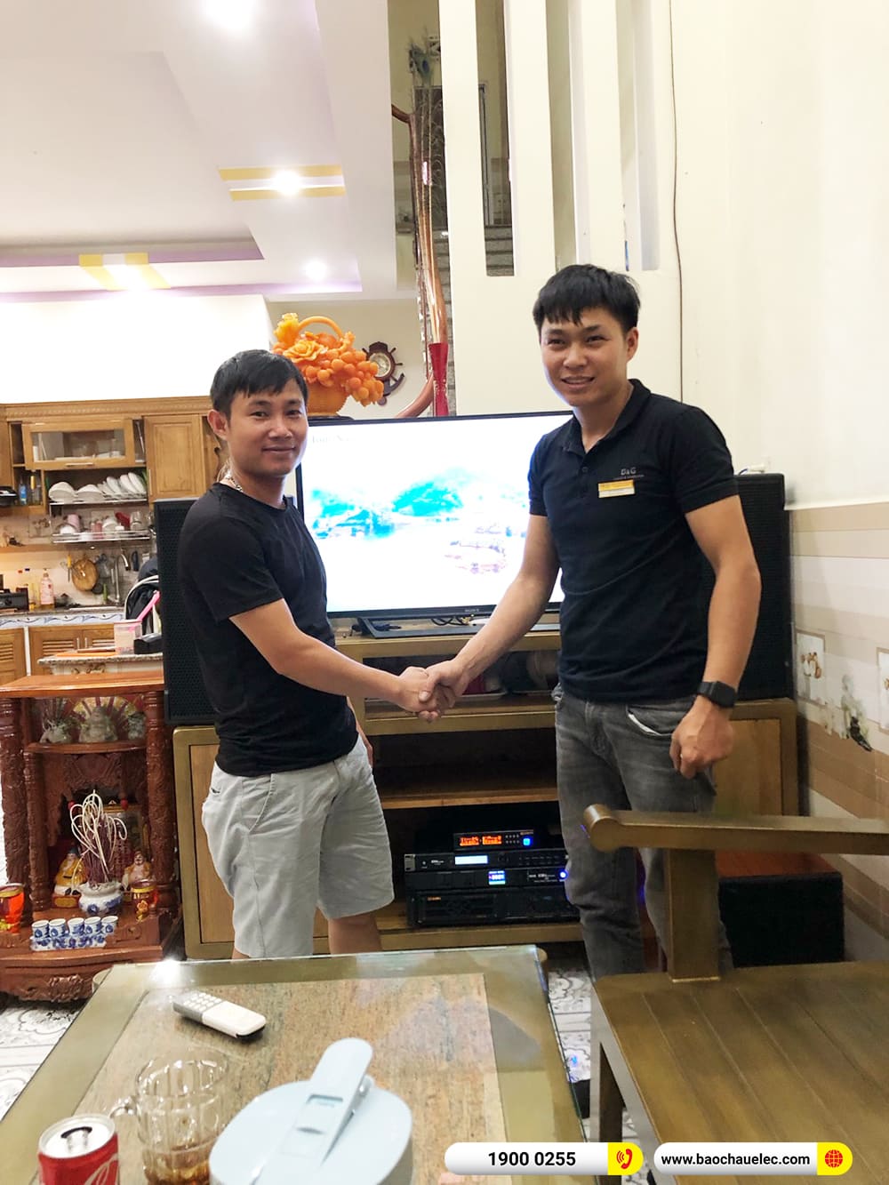 Lắp đặt d&agrave;n karaoke BIK gần 35tr cho anh Quang ở B&igrave;nh Dương