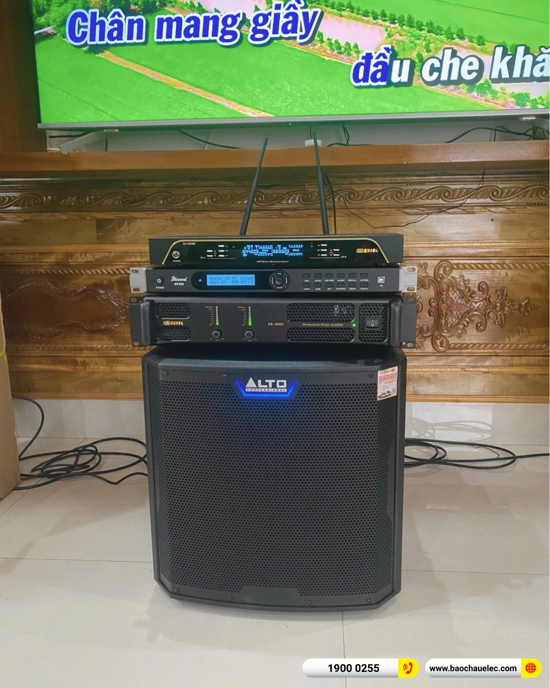 Lắp đặt d&agrave;n karaoke BIK hơn 44tr cho anh Thắng tại Thanh H&oacute;a