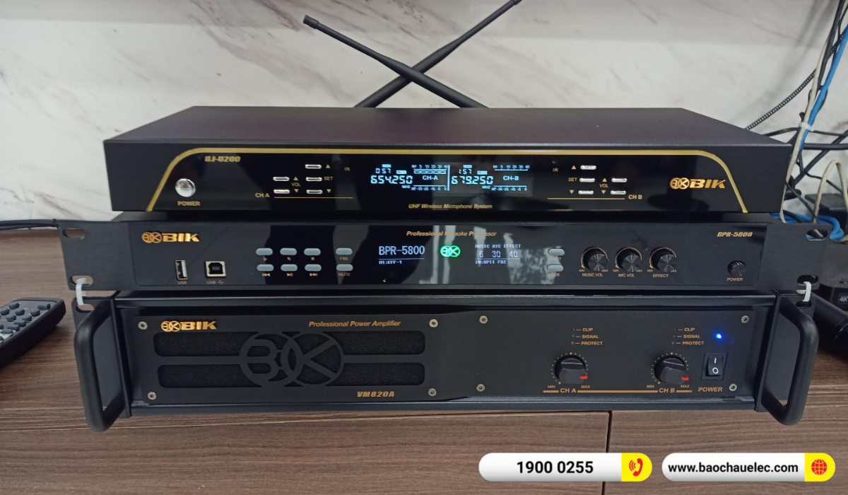 Lắp đặt d&agrave;n karaoke BIK hơn 41tr cho anh Th&iacute;ch tại H&agrave; Nội
