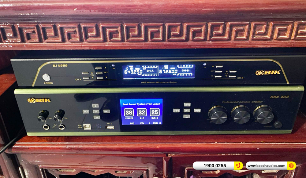 Lắp đặt d&agrave;n karaoke BIK hơn 34tr cho b&aacute;c Ph&uacute;c ở Thanh H&oacute;a