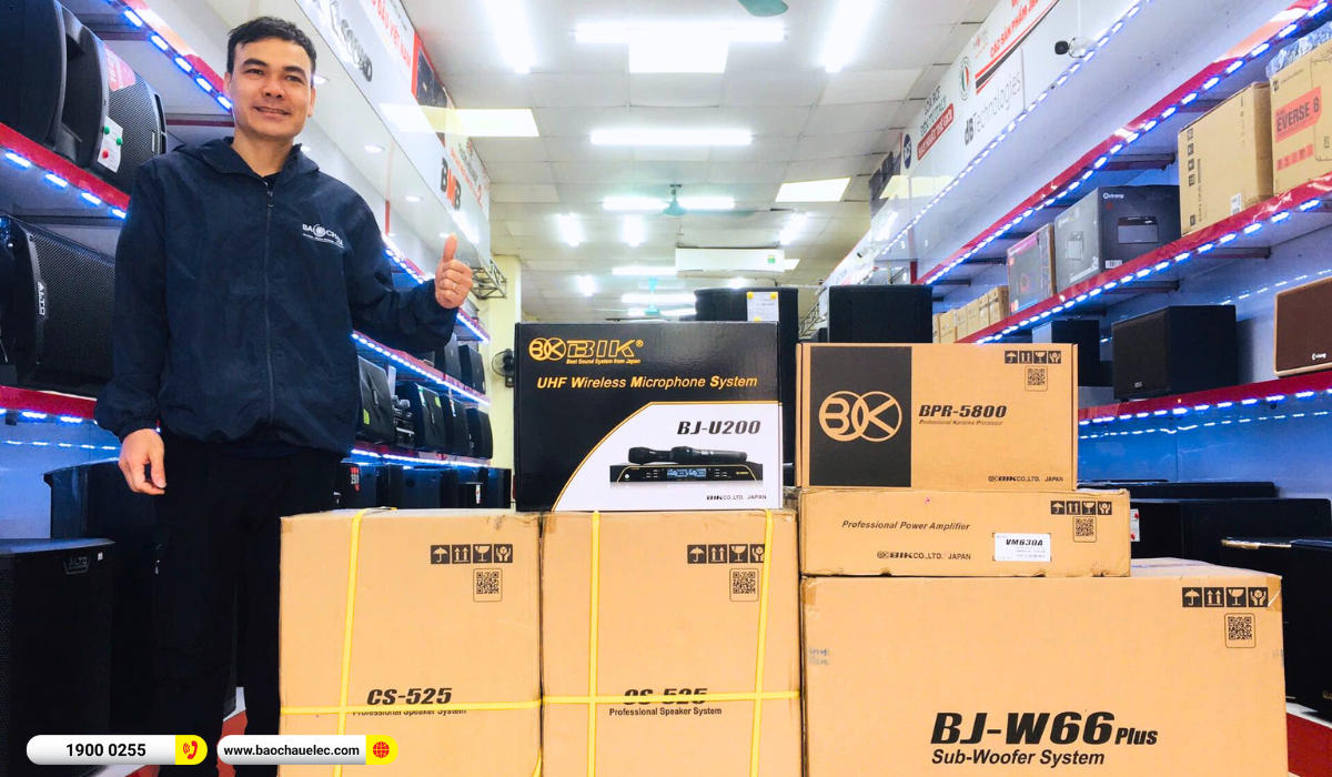 Lắp đặt d&agrave;n karaoke BIK gần 45tr cho b&aacute;c Thuyết tại Bắc Giang