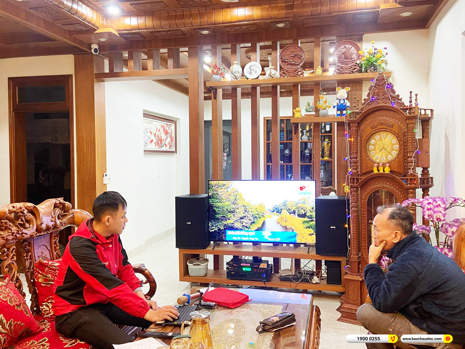 Lắp đặt dàn karaoke BIK cho chú Đồng ở Hải Phòng