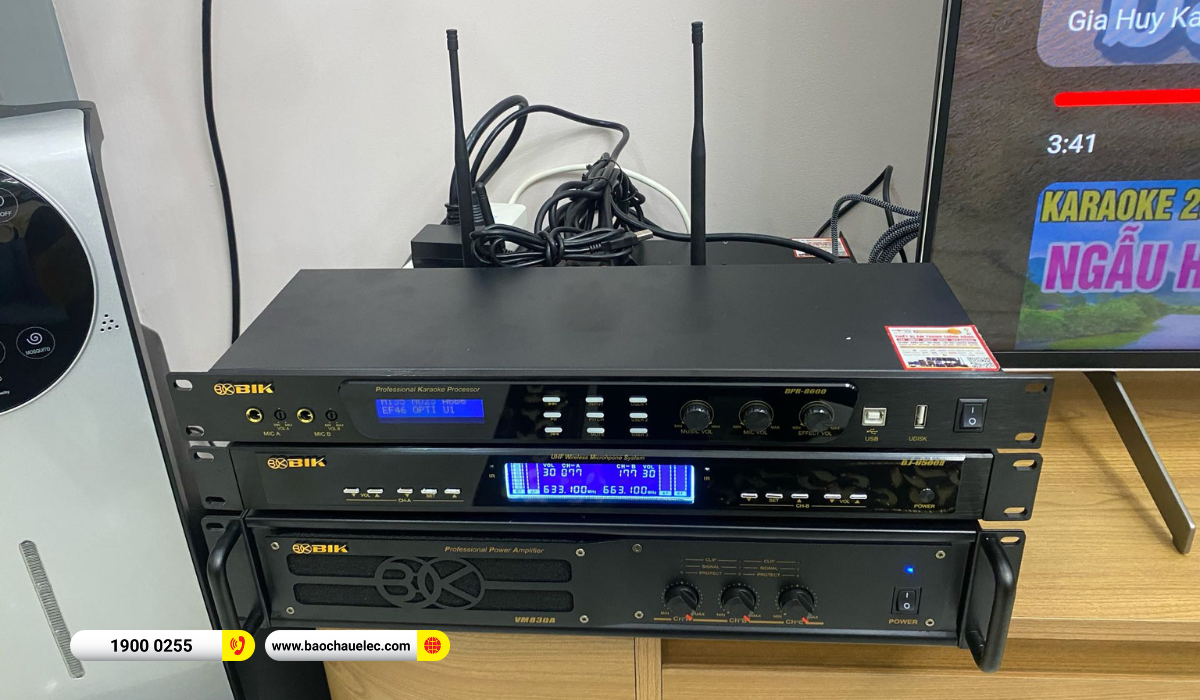 Lắp đặt d&agrave;n karaoke BIK gần 64tr cho anh Ho&agrave;ng tại TP HCM