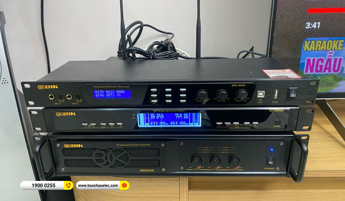 Lắp đặt d&agrave;n karaoke BIK gần 64tr cho anh Ho&agrave;ng tại TP HCM